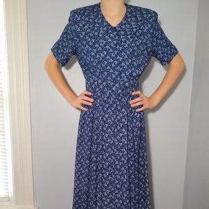 Brooks Brother's Vintage Blue Paisley Dress Sz. 2